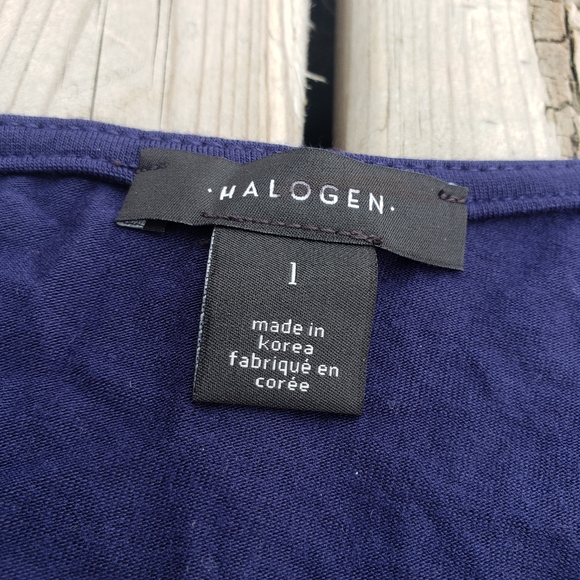 NWT Halogen one shoulder long sleeve top - Picture 3 of 4